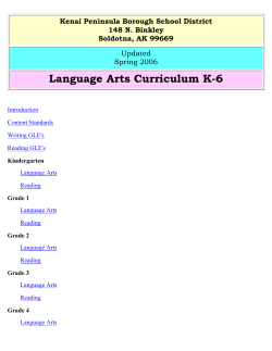 language arts - Kenai Peninsula Borough School District