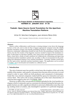 Tradubi: Open-Source Social Translation for the Apertium Machine