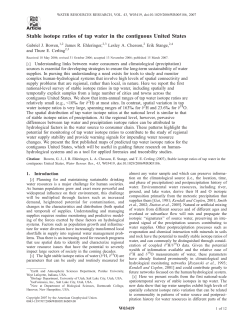 Stable isotope ratios of tap water in the contiguous United States