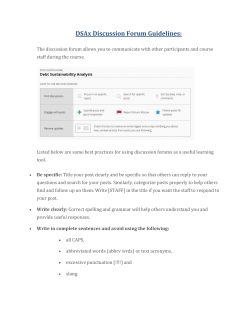 DSAx Discussion Forum Guidelines