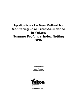 Summer Profundal Index Netting