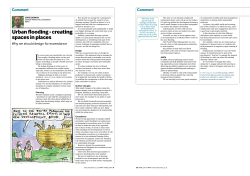 Urban flooding - creating spaces in places
