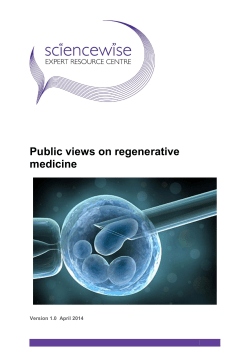 Public views on regenerative medicine