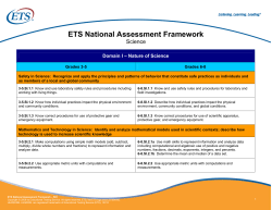 ETS National Assessment Framework