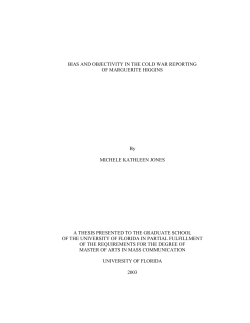 bias and objectivity in the cold war reporting