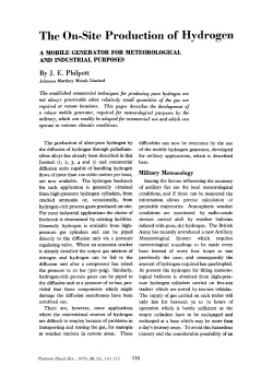 The On-Site Production of Hydrogen