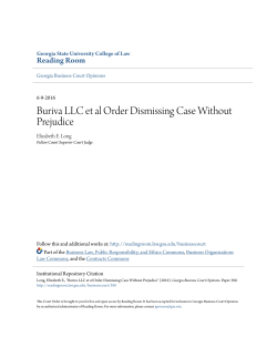 Buriva LLC et al Order Dismissing Case Without Prejudice