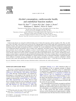 Alcohol consumption, cardiovascular health, and endothelial