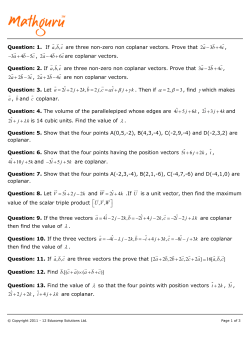 Question: 1. If , , abc are three non-zero non coplanar vectors. Prove