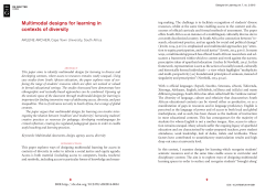 Multimodal designs for learning in contexts of diversity