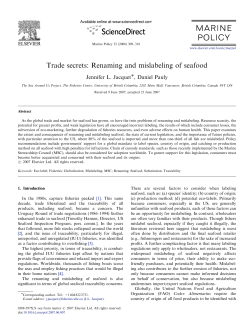 Trade secrets: Renaming and mislabeling of seafood