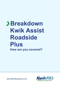 Roadside Plus Policy Book - Kwik