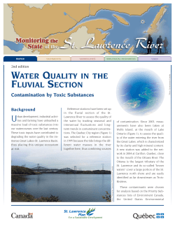 Monitoring the State of the St. Lawrence River: WATER QUALITY IN
