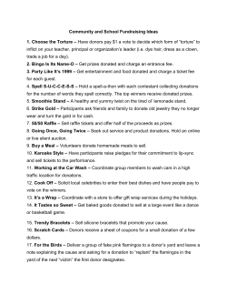 Community and School Fundraising Ideas 1. Choose the Torture