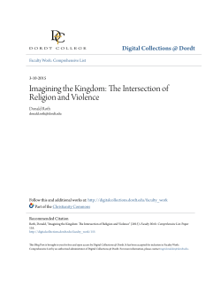 Imagining the Kingdom: The Intersection of Religion and Violence