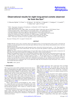 Observational results for eight long-period comets observed far from