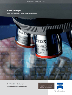 Axio Scope - Senang Material Microscopy