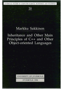 Inheritance and other main principles of C++ and other object