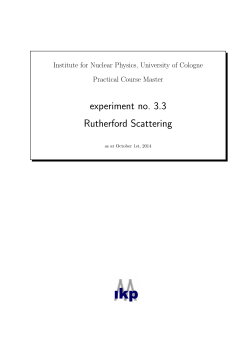 experiment no. 3.3 Rutherford Scattering