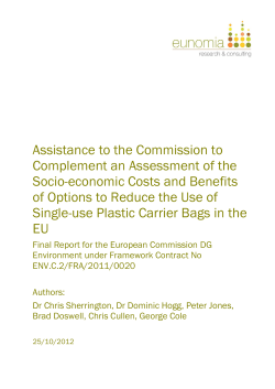 Assistance to the Commission to Complement an Assessment of the