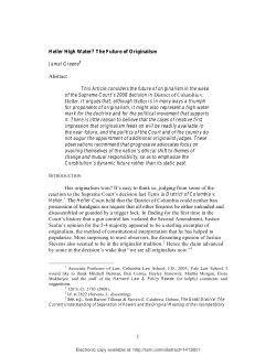 Heller High Water? The Future of Originalism