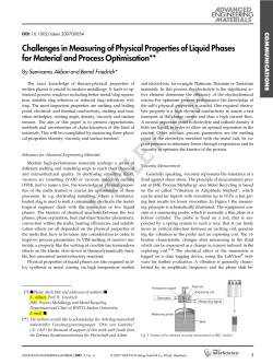 Challenges in Measuring of Physical Properties of Liquid Phases for