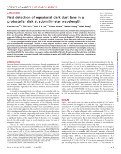 First detection of equatorial dark dust lane in a protostellar disk at