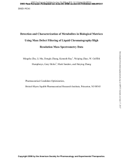 Detection and Characterization of Metabolites in Biological Matrices