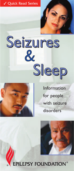 Seizures and Sleep - Epilepsy Foundation Northwest