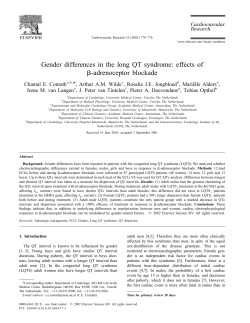 Gender differences in the long QT syndrome: effects of b