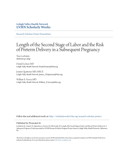 Length of the Second Stage of Labor and the Risk of Preterm