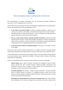 Euromontana`s position