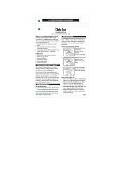 Front of Leaflet Page 1 of 2