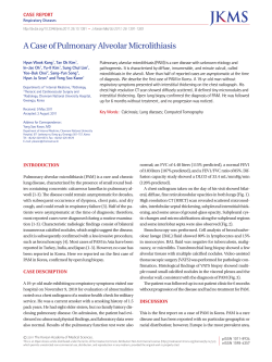 A Case of Pulmonary Alveolar Microlithiasis