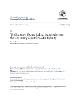 The Evolution Toward Judicial Independence in the Continuing