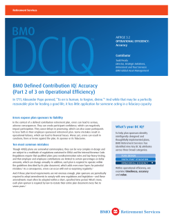 BMO Defined Contribution IQ:&trade; Accuracy