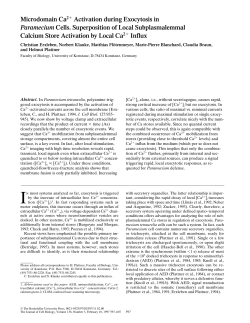 Microdomain Ca2 Activation during Exocytosis in Paramecium Cells