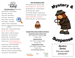 Mystery Stories - City of Orange