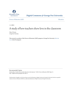 A study of how teachers show love in the classroom