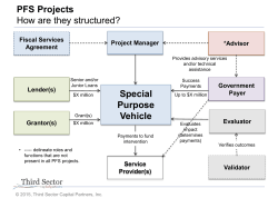 PFS Projects How are they structured? Special Purpose Vehicle