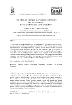 The effect of changes in ownership structure on