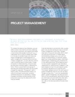 pRoJeCT ManaGeMenT - VCU School of Medicine