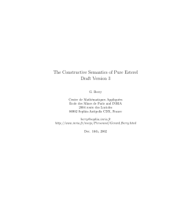 The Constructive Semantics of Pure Esterel