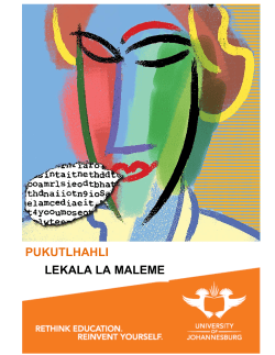Pukutlh​ahli 2015 - University of Johannesburg