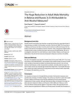 The Huge Reduction in Adult Male Mortality in Belarus and Russia