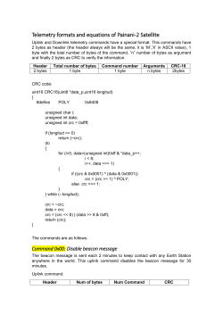 Telemetry formats and equations of Painani-2 Satellite