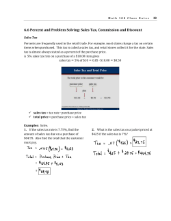 Sales Tax, Commission and Discount
