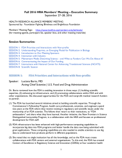 Fall - Health Research Alliance