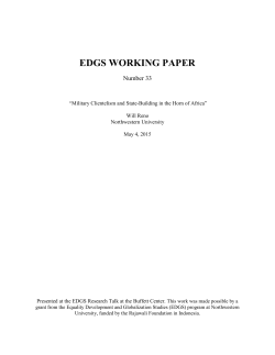 Military Clientelism and State-Building in the Horn of Africa