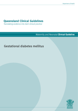 Guideline: Gestational diabetes mellitus